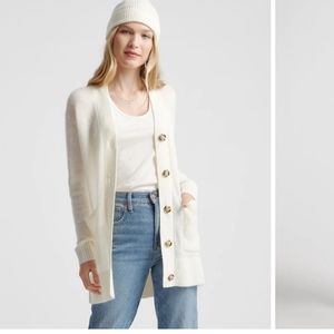 Quince IVORY Baby Alpaca & Merino Wool Oversized Cardigan